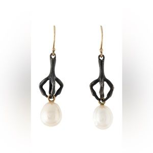 Annette Ferdinandsen Pearl Claw Earrings